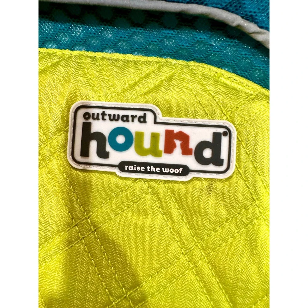 Outward Hound Dog Life Jacket Large LG Lime Green Teal Water Safety Vest